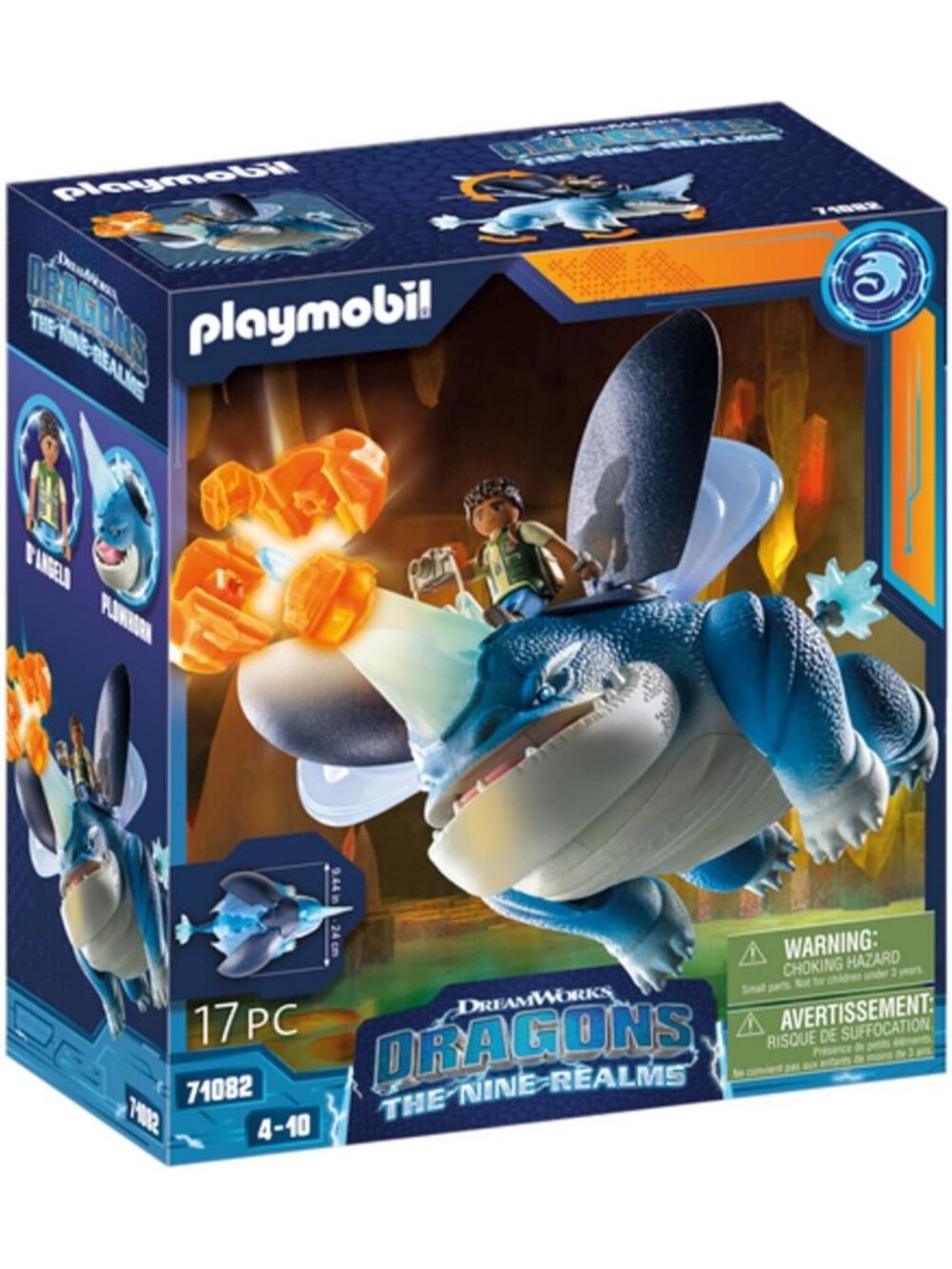 Dragons Nine Realms Playset: Plowhorn & D'Angelo Figures, Adventure Toy Set